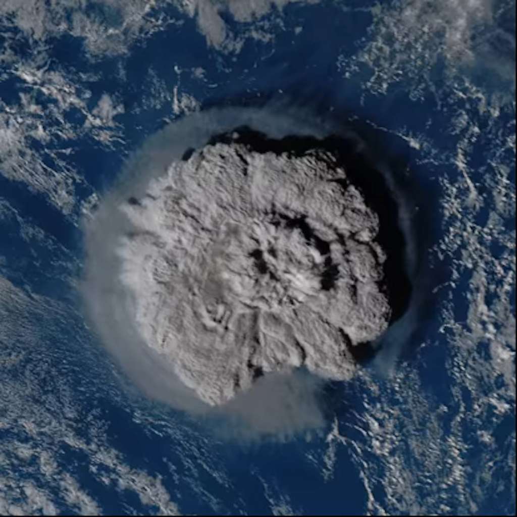 L’éruption cataclysmique du Hunga-Tonga. © Japan Meteorological Agency