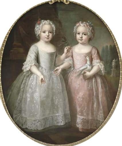 Louise-Elisabeth de France et sa soeur jumelle Henriette de France ©Attribué à Pierre Gobert, Wikipedia commons, Domaine public