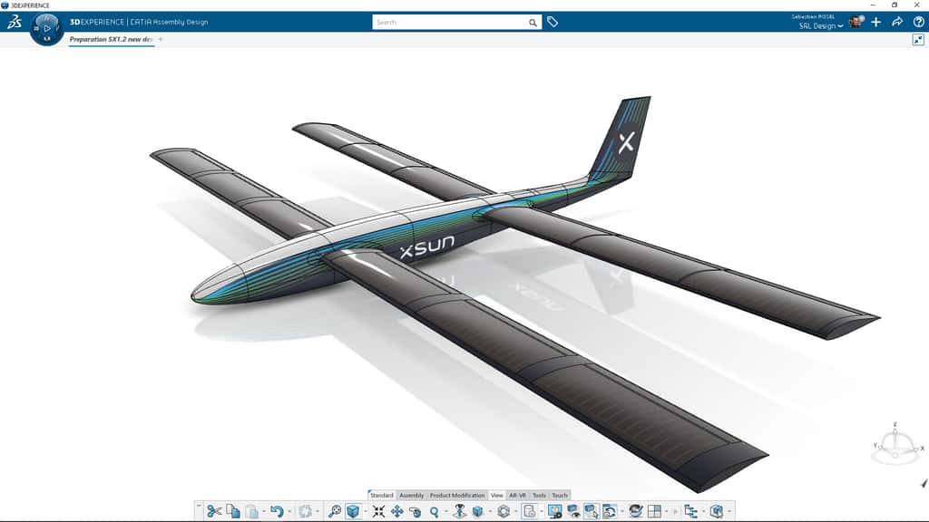 Modélisation du drone XSun en 3D ©3DEXPERIENCE Lab 