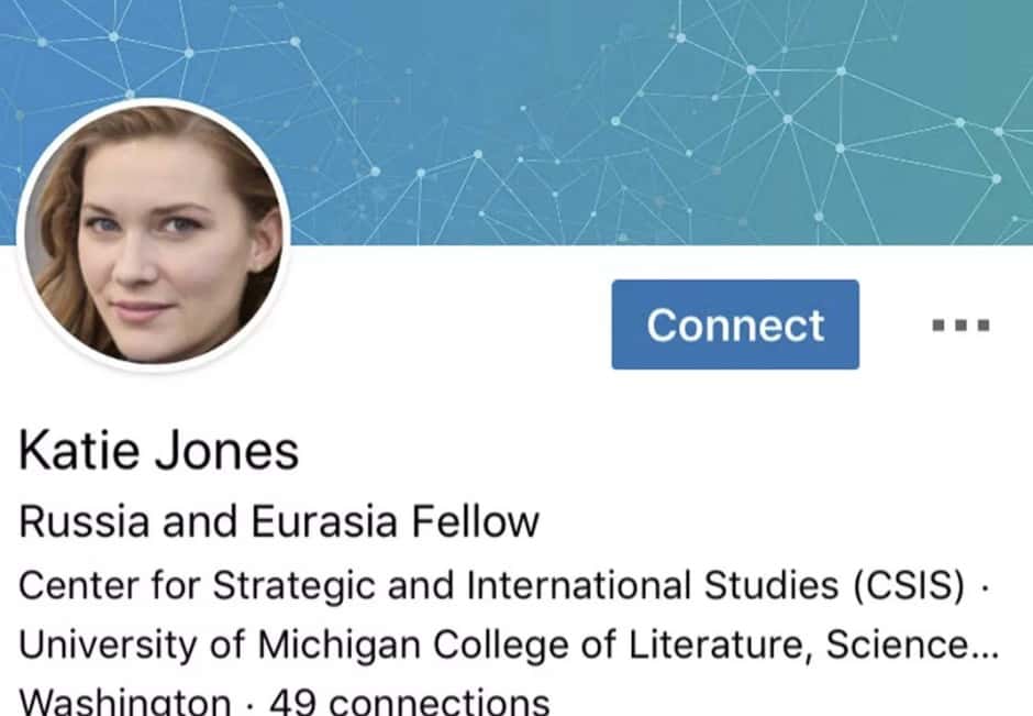 Ce profil d'utilisateur a été créé par l'intelligence artificielle, et cette Katie Jones n'a jamais existé, ni étudié à Michigan. Même son visage est une invention. © AP