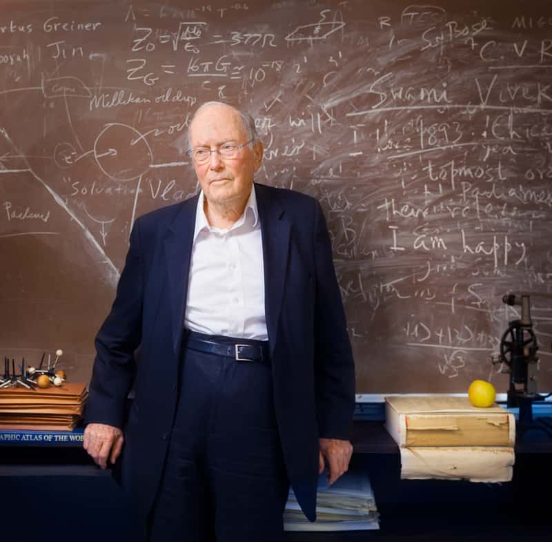 Charles Townes (1915-2015 ) a obtenu le prix Nobel de physique de 1964 (avec Nikolaï Bassov et Alexandre Mikhaïlovitch Prokhorov) pour des travaux fondamentaux en électronique quantique, notamment sur le maser et le laser. © Elena Zhukova, UC Berkeley