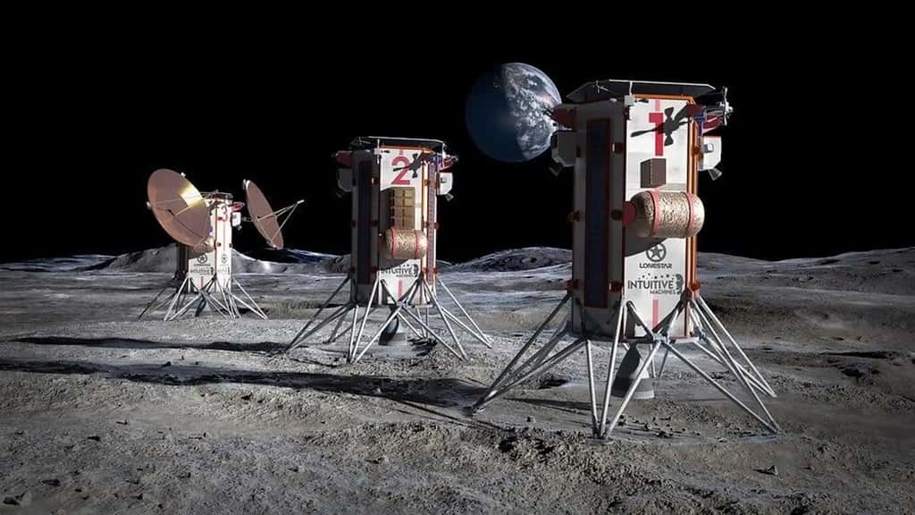 Projet de data center sur la Lune, afin de mieux gérer les données des missions sur place. C'est aussi une solution pour stocker des données terrestres avec un possible moindre coût carbone. © Lonestar