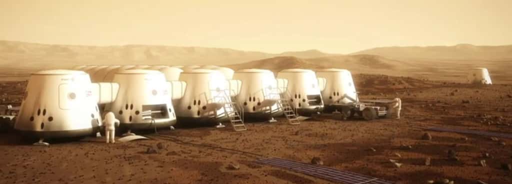 Concept de colonie humaine sur Mars. © Nasa