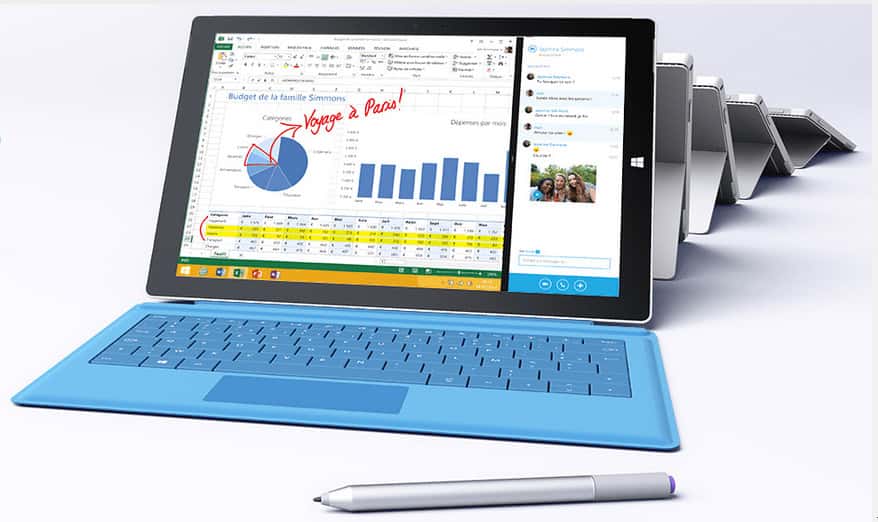 En 2014, Microsoft avait sorti sa Surface Pro 3 comme une alternative au Macbook Air. © Microsoft