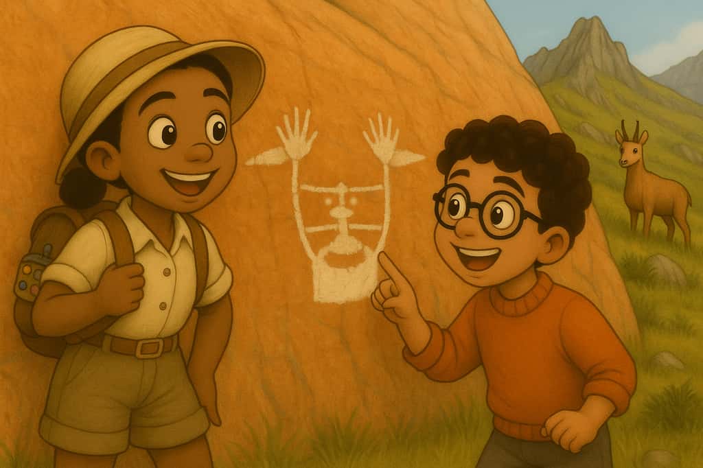Zoé et Eliott ont trouvé l'indice. ©LP et XD, Chat GPT