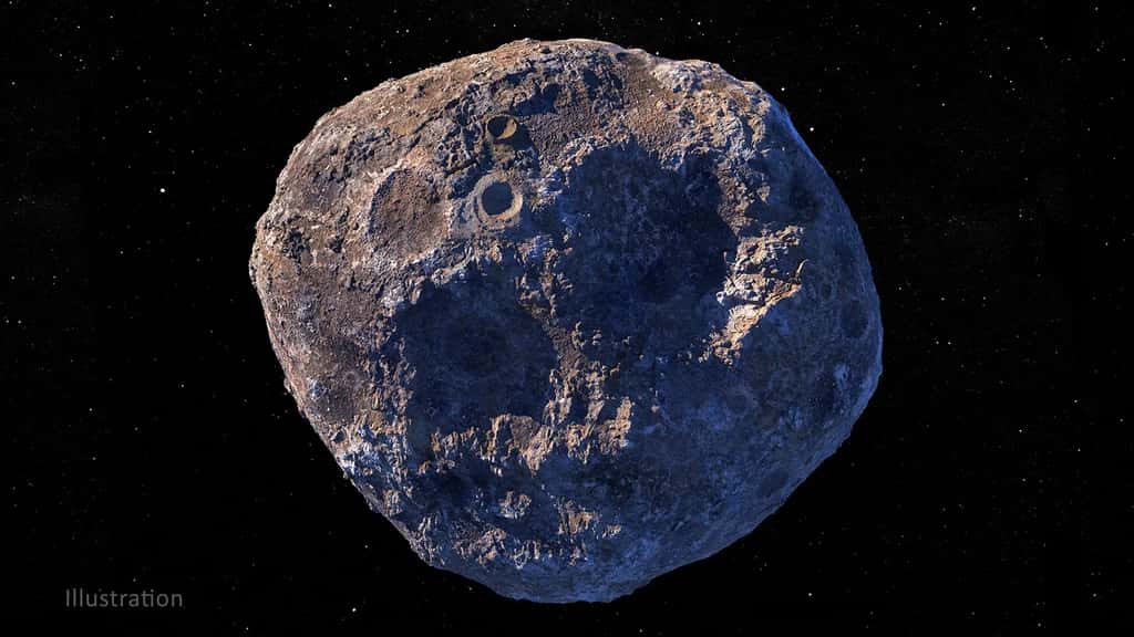 Très lointain, l'astéroïde (16) Psyché n'a pas pu être photographié correctement. La Nasa a cependant essayé de le cartographier. © Nasa