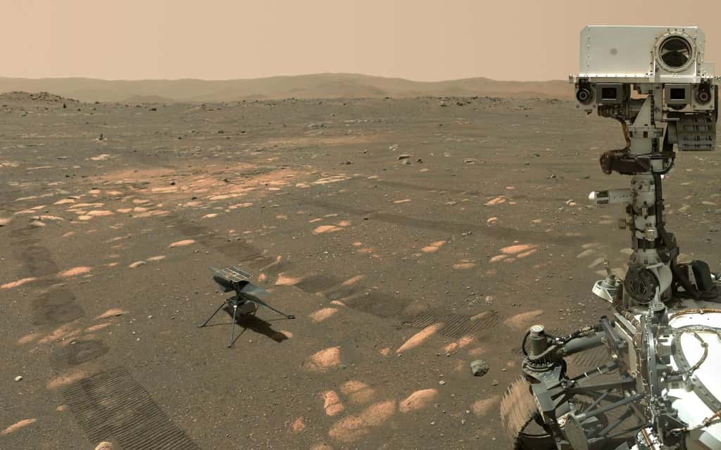 « Selfie »&nbsp;du rover Perseverance avec son compagnon volant, Ingenuity. © Nasa, JPL-Caltech