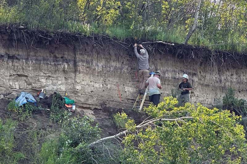 Sur le site de <em>Sturgeon Lake</em>, dans la Saskatchewan, les fouilles ont permis d'excaver des altérités géologiques ainsi que des objets utilisés durant la Préhistoire. © <em>Sturgeon Lake First Nation</em>