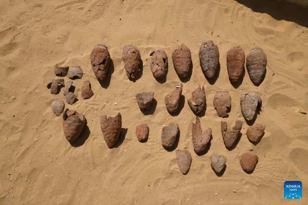 Une équipe d'archéologues a découvert les restes d'un temple du Soleil égyptien bâti en terre cuite. © <em>Egyptian Ministry of Tourism and Antiquities</em>