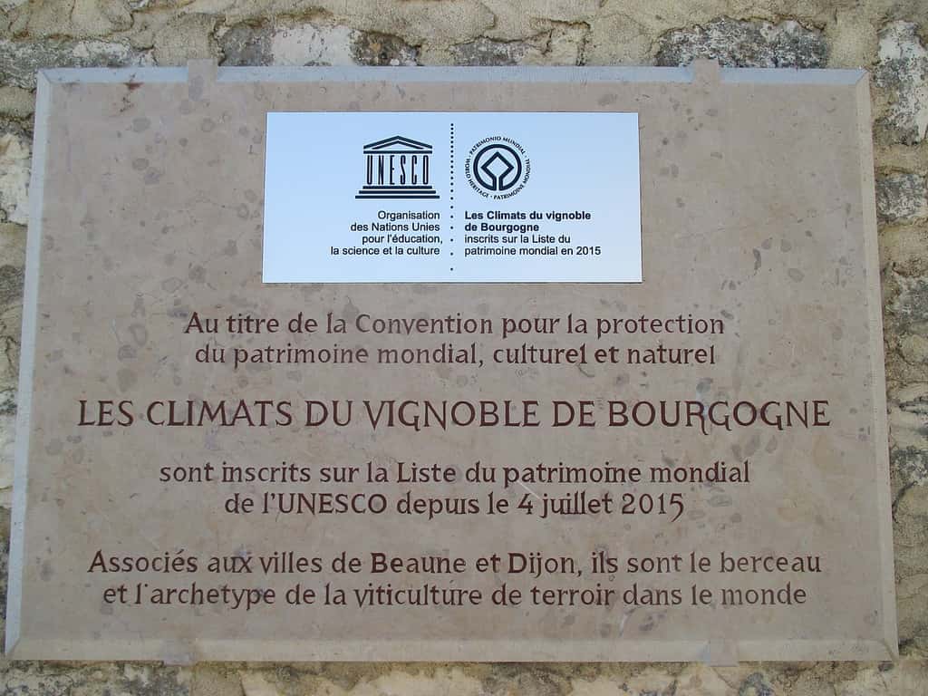 Les climats du vignoble de Bourgogne sont inscrits depuis 2015 au patrimoine mondial de l'Unesco. © Arnaud 25, <em>Wikimedia Commons</em>, CC by-sa 4.0