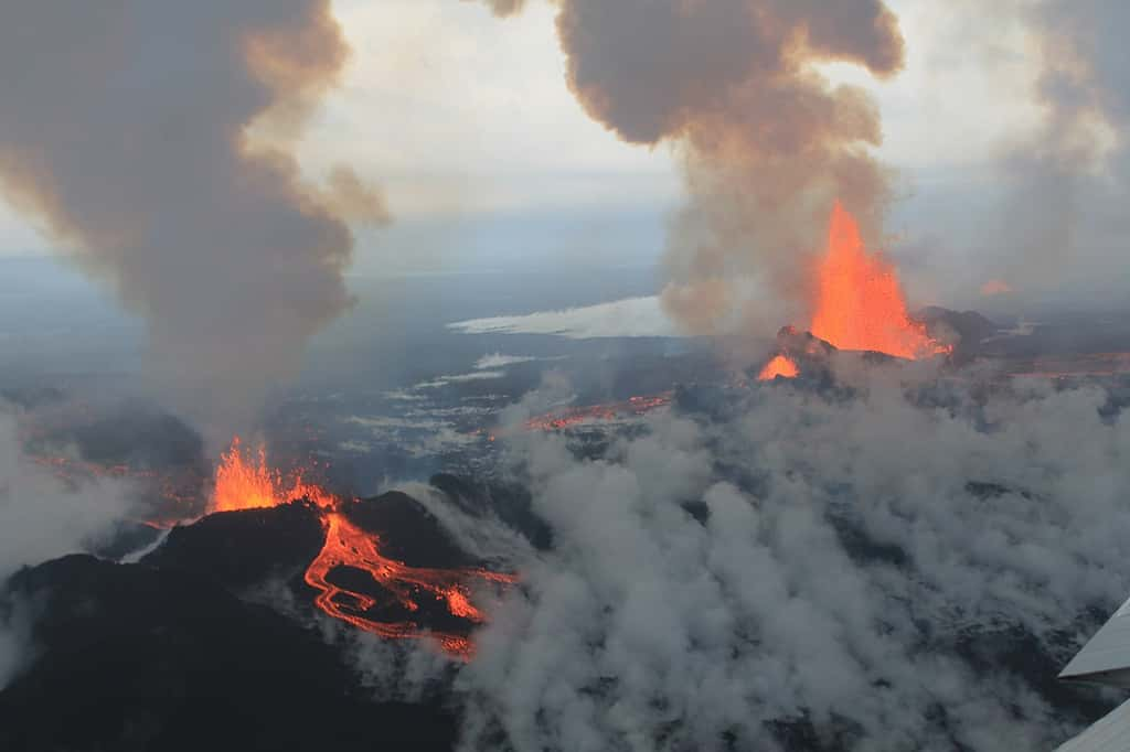 En 2014, l'éruption du Bárðarbunga avait produit d'impressionnantes coulées de lave. © peterhartree, Wikimedia Commons, CC by-sa 2.0 