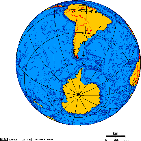 L'ouverture du passage de Drake entre l'Amérique du Sud et l'Antarctique a permis l'établissement du courant circumpolaire antarctique. © Geo Swan, <em>Wikimedia Commons</em>, domaine public