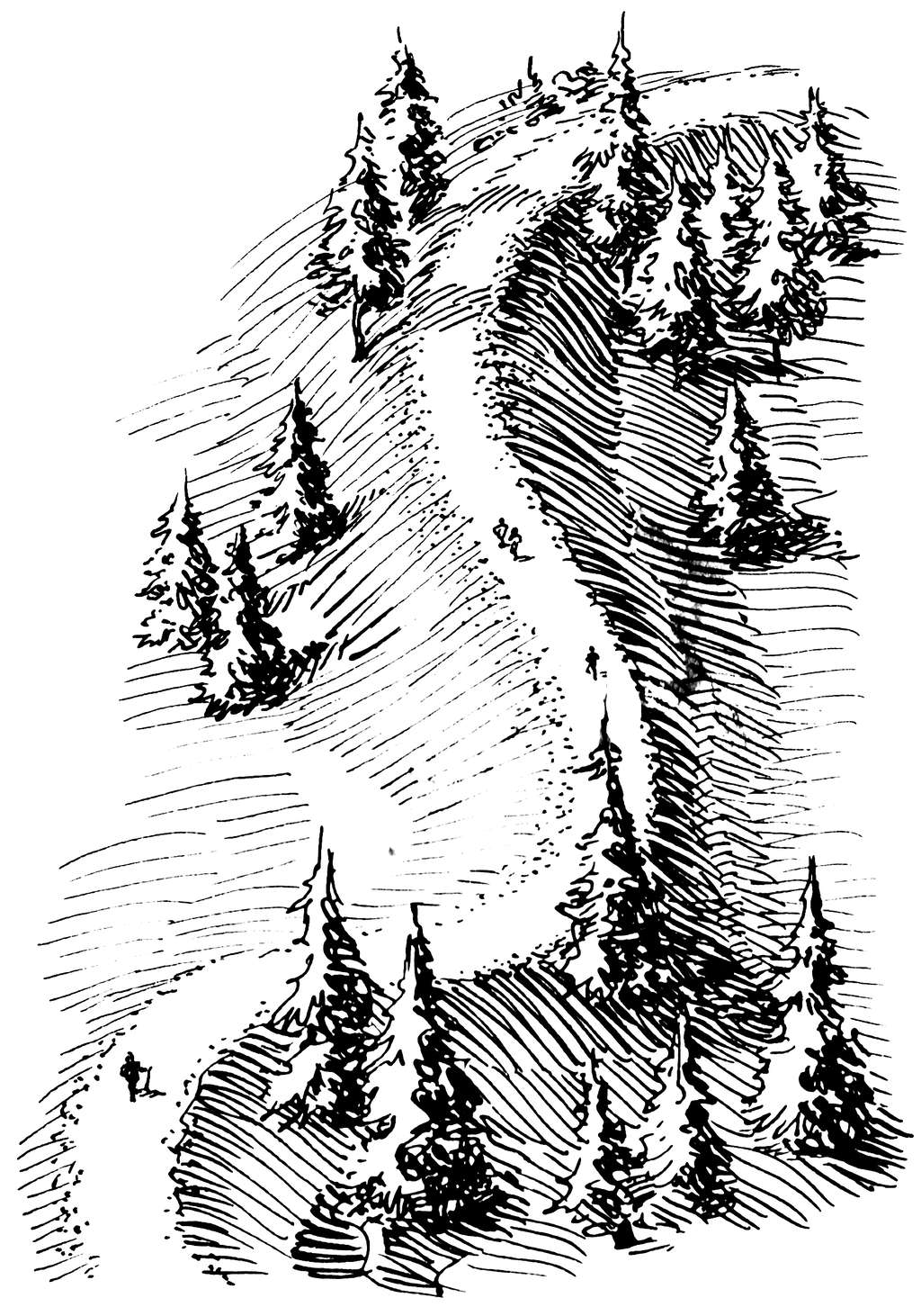 Chemin piéton au sommet d'un esker © Pearson Scott Foresman, <em>Wikimedia Commons</em>, domaine public