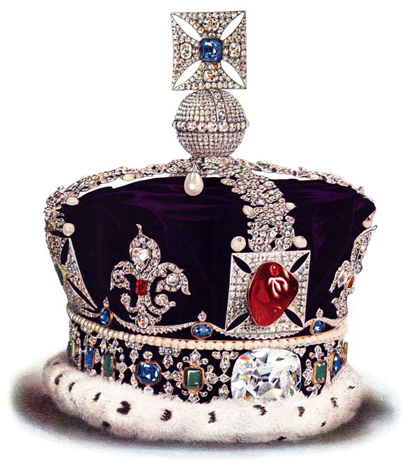 La couronne impériale d'apparat sur laquelle est serti le Cullinan II. © Cyril James Humphries Davenport, <em>Wikimedia Commons</em>, domaine public