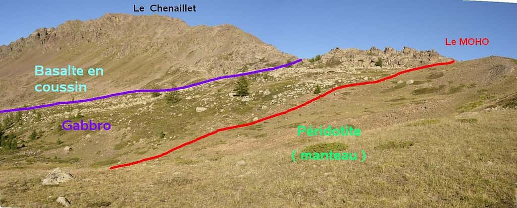 Ophiolite du Chenaillet dans les Alpes. © saphon anthony, CC by-sa 3.0, <em>Wikimedia Commons</em>