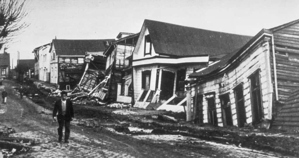 Les destructions causées par le séisme de Valdivia au Chili. © NOAA, Wikimedia Commons, domaine public