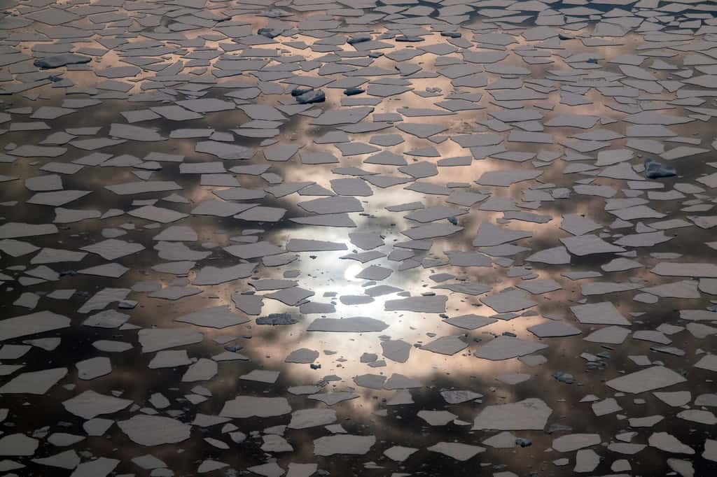 Couché de soleil sur la banquise de Margerite Bay en Antarctique © Andrew Elvidge, imaggeo.egu.eu, CC BY-ND 3.0