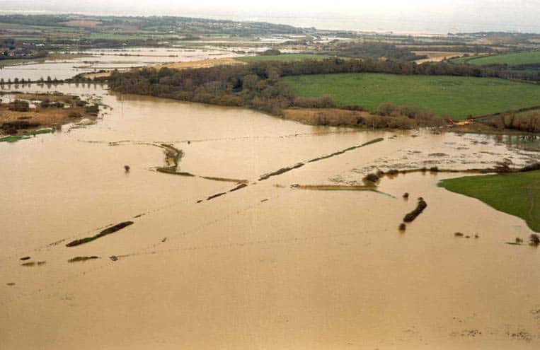 Plaine d'inondation au moment d'une crue. © Oikos-team, <em>Wikimedia Commons</em>, CC by-sa 3.0 