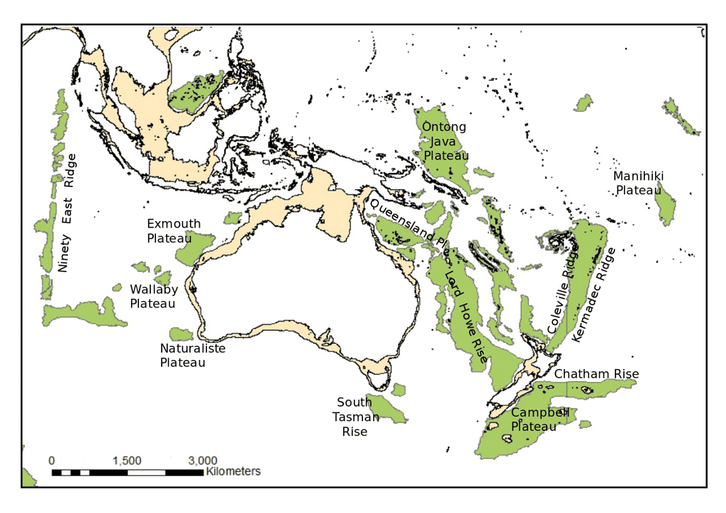 Localisation du plateau d'Ontong Java et du plateau de Manihiki. © PeterTHarris, Wikimedia Commons, CC by-sa 3.0 