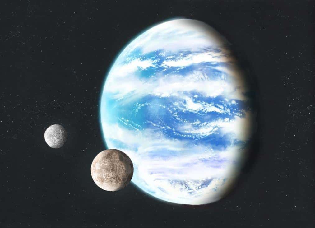 Illustration d'une planète hycéanique. © Lucianomendez, <em>Wikimedia Commons</em>, CC by-sa 4.0 