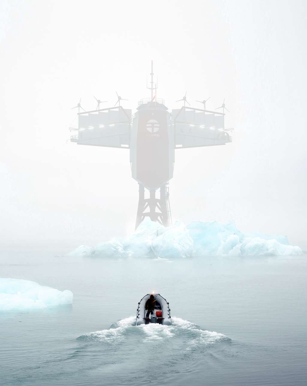 Polar POD est prévu pour dériver durant trois ans autour de l'Antarctique. © 7C/Polar Pod