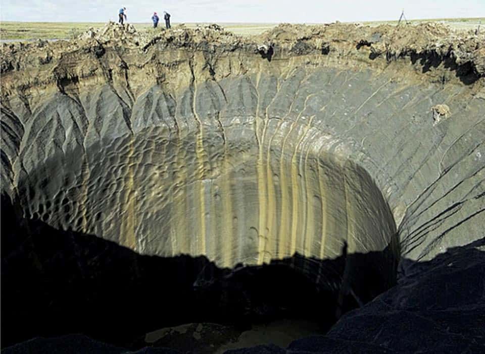 Exemple de cratère d'explosion découvert en Sibérie. © Felton Davis, Flickr, CC by 2.0 Deed 
