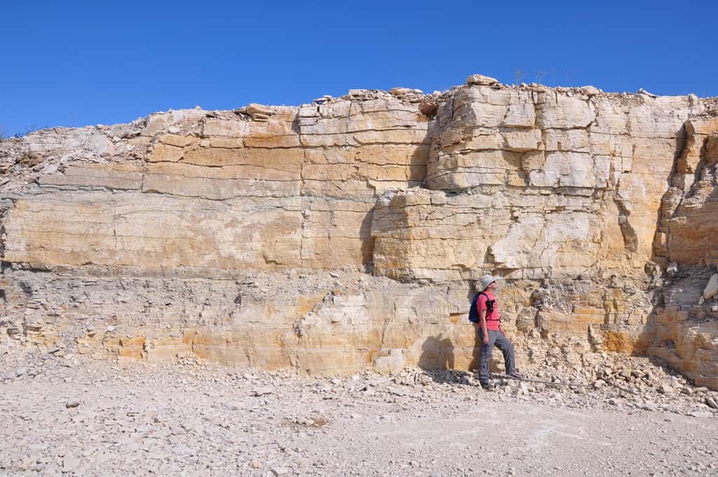 Affleurements de roches d'âge ordovicien dans lesquels ont été retrouvées les traces laissées par un puissant tsunami survenu il y a 445 millions d'années. © Brian Pratt