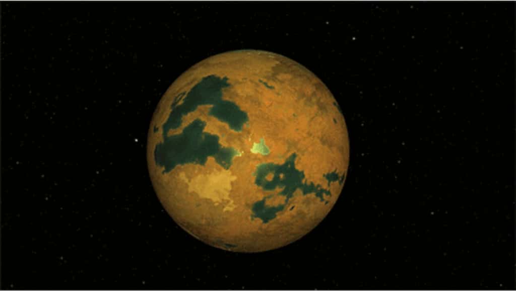 Représentation artistique de ce à quoi aurait pu ressembler la planète Vulcain d'après les signaux détectés en 2018. © JPL-Caltech