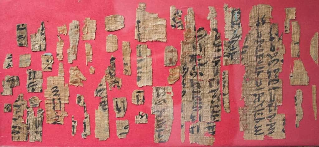 Ce papyrus préservé dans un musée de Majorque s'avérait être la partie manquante d'une œuvre philosophique écrite il y a presque 20 siècles. © Musée biblique Casa de la Iglesa 