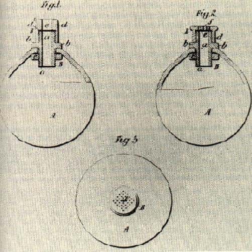 Extrait du brevet pour la balle à fumée carbolique de Frederick Roe. © Domaine public