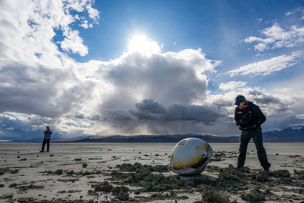 Récupération de la capsule de Varda Space dans le désert de l'Utah. © John Kraus, Varda Space