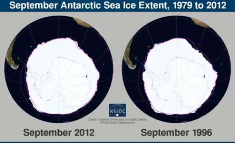 La couverture glaciaire antarctique grandit