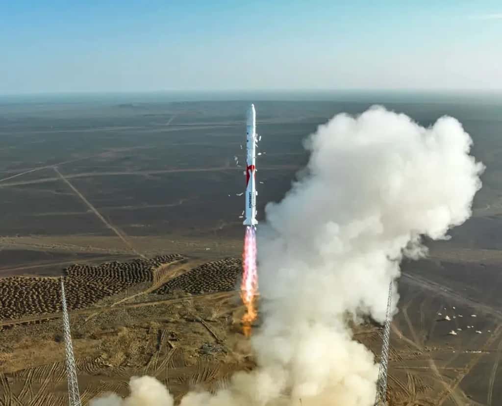 Décollage de la fusée Zhuque-2 de Landspace, premier lanceur chinois à base de méthane et d'oxygène liquide en Chine. © Landspace