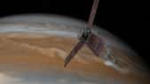 Vue d’artiste de Juno dans la banlieue de Jupiter. Après cinq années de voyage, la sonde devrait s’insérer en orbite autour de la géante gazeuse, le 4 juillet prochain. © Nasa, JPL-Caltech