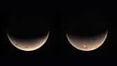 Ce nuage allongé apparaît tous les solstices du sud sur Mars, à la saison hivernale © Esa, GCP, UPV, EHU Bilbao