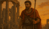 Roi d’Ithaque, éloigné de chez lui par la guerre et son périple en Méditerranée, la figure d’Ulysse a fait l’objet d’une forme de vénération durant l’Antiquité. © ChatGPT