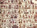 Deux pages du Codex Selden, lequel est conservé à la bibliothèque Bodleian, au Royaume-Uni. Ce manuscrit pourrait nous permettre de mieux connaître les Mixtèques, cette civilisation précolombienne. © Bodleian Library