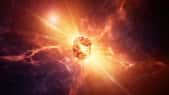 Le jour viendra où Bételgeuse explosera en supernova. Mais même si la supergéante rouge de la constellation d’Orion brille aujourd’hui particulièrement fort dans notre ciel, les astronomes estiment que ce jour n’est pas encore si près d’arriver. Image générée par une IA. © primopiano, Adobe Stock
