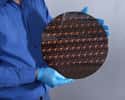 IBM présente un wafer, une plaque contenant des puces gravées en 2 nm. © IBM