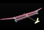 Une représentation du prototype d’avion à propulsion ionique du MIT. © MIT Electric Aircraft Initiative