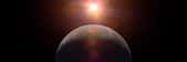 Une vue d'artiste de Mercure face au Soleil. © dottedyeti, Adobe Stock