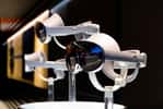 Des prototypes du casque « projet Moohan » exposés lors du MWC 2025. © Samsung