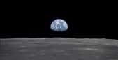 La Terre vue de la Lune. Photo prise depuis le vaisseau Apollo 11 le 20 juillet 1969. © Nasa