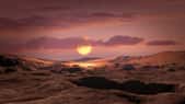 Vue d'artiste d'une exoplanète rocheuse de masse terrestre comme Wolf 1069 b en orbite autour d'une étoile naine rouge. Si la planète a conservé son atmosphère, il y a de fortes chances qu'elle présente de l'eau liquide et des conditions habitables sur une large zone de son côté diurne. © Nasa, Centre de recherche Ames/Daniel Rutter