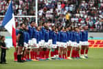 Quinze de France avant son match contre l'Argentine, coupe du monde de rugby, 21/09/2019 à Tokyo. © Behrouz MEHRI / AFP.