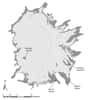 Etendue de la calotte Cook entre 1963 (gris foncé) et en 2003 (gris clair). On remarque que le recul glaciaire est asymétrique, en l'occurrence, plus important à l'est. © AGU 2009