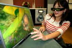 Un écran 3D montré par LG Electronics qui, comme d'autres constructeurs, s'intéresse depuis longtemps à la télévision en relief. © LG Electronics
