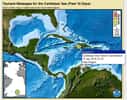 L'île de Saint-Domingue se trouve au bord de la plaque caraïbe, donc au niveau d'une faille sismique. © PTWC