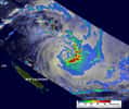 Le cyclone Vania vu par le satellite TRMM le 12 janvier à 4 h 35 TU. © Nasa/JPL, Ed Olsen
