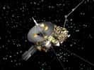 La sonde Ulysse, avec sa grande antenne, restée constamment dirigée vers la Terre tant que l'énergie à bord était suffisante pour l'orienter. © Esa